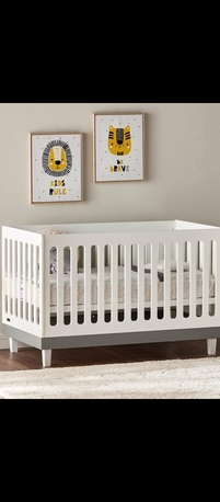 Khobar, Furniture, SAR 550,  Junior Madison 3 In 1white Wooden Converrible In Perfect Condition
