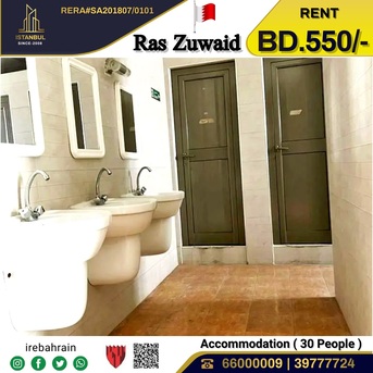 Asker, Staff Accomodation, BHD 550,  Labour Accommodation ( 30 Peoples ) For Rent In Ras Zuwaid