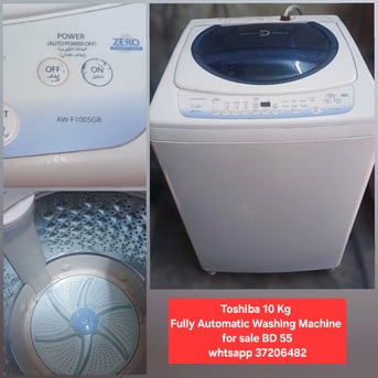 Manama, Appliances, BHD 55,  ✅️ Toshiba 10 KG Fully Automatic Washing Machine For Sale In Good Condition With Delivery