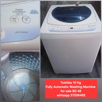 Manama, Appliances, BHD 48,  ✅️ Toshiba 10 KG Fully Automatic Washing Machine For Sale In Good Condition With Delivery