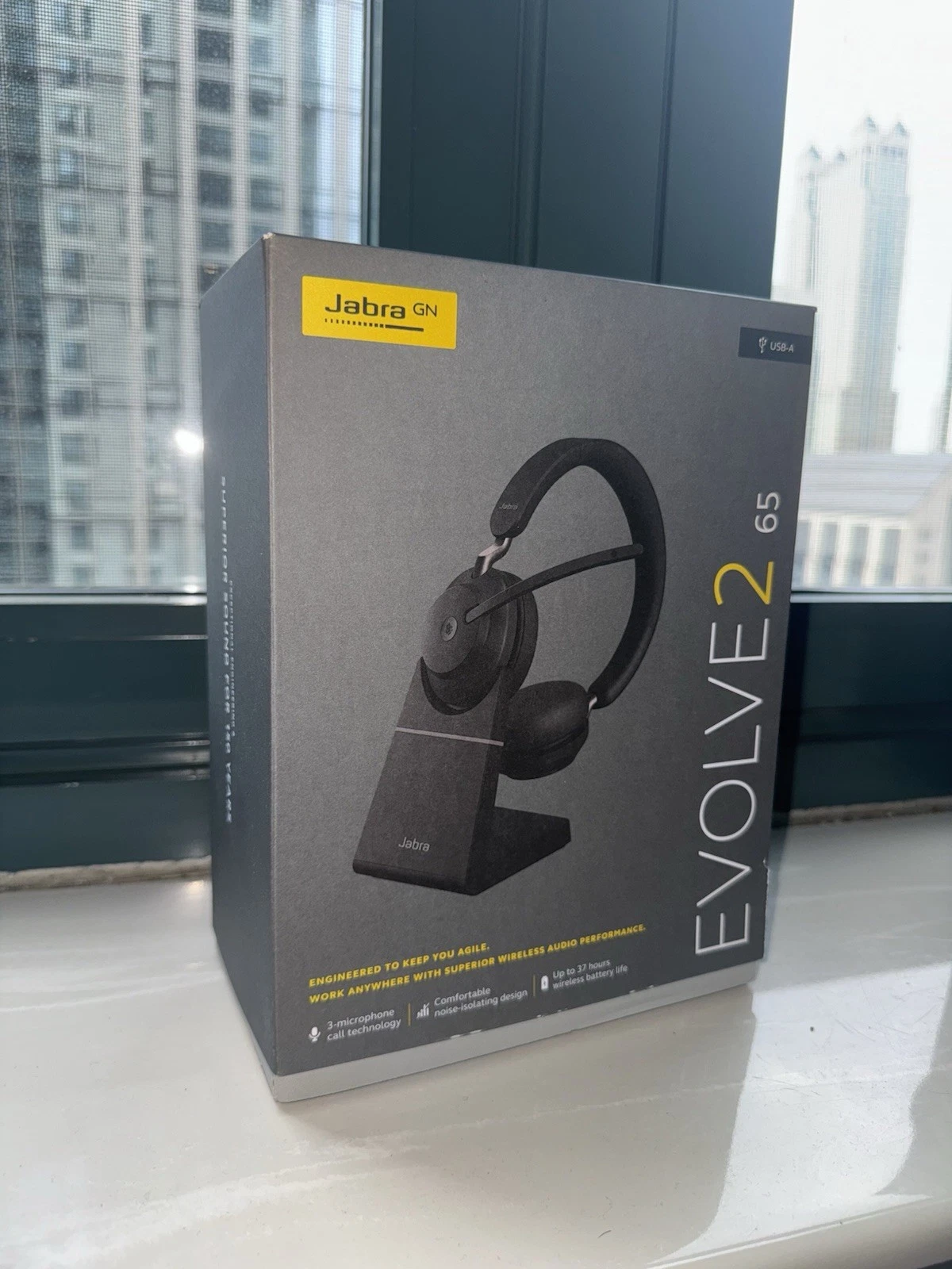 Riyadh, Computers, SAR 700,  Jabra 2 65 Evolve Wireless Headset With USB Charging Stand For Sale: