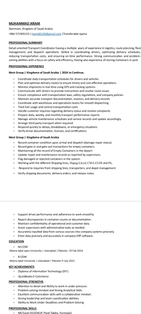 Dammam, Job Seekers, Logistics Coordinator