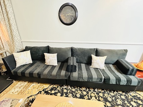 Olaya, Furniture, SAR 499,  Black Sofa Set With Side Table