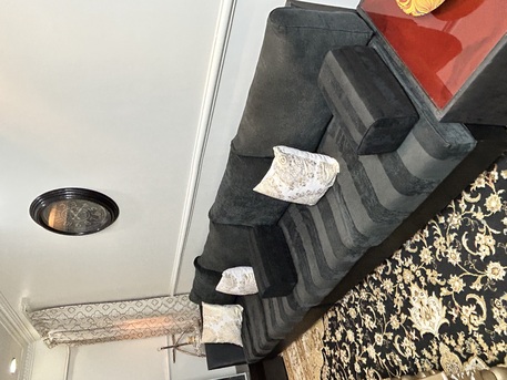 Olaya, Furniture, SAR 499,  Black Sofa Set With Side Table