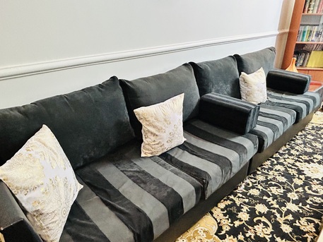 Olaya, Furniture, SAR 499,  Black Sofa Set With Side Table