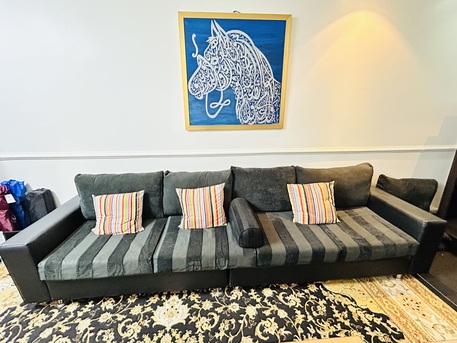 Olaya, Furniture, SAR 499,  Black Sofa Set With Side Table