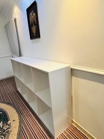 Al Muruj Furniture, SAR 199,  Stylish White Storage Shelf With 8 Cubes, 4