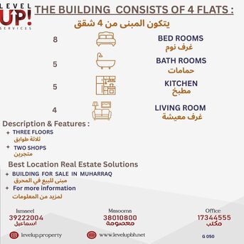 Muharraq, Real Estate For Sale, BHD 56000,  6 BR,  GOOD BUILDING FOR SALE LOCATION MUHARRAQ REF NO G 050