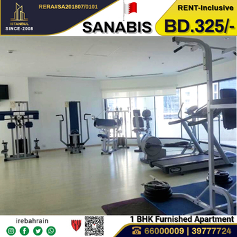 Sanabis, Apartments/Houses, BHD 325/month,  Furnished,  1 BR,  Fully Furnished Apartment For Rent In Sanabis - Including EWA