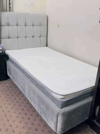 Riyadh, Furniture, SAR 800,  Single Bed With Matress 190cmx100cm & 3 Door Wardrobe