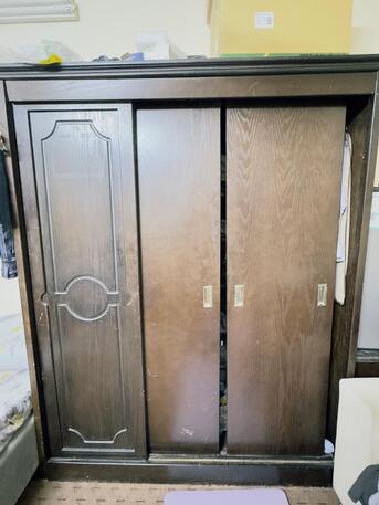 Riyadh, Furniture, SAR 800,  Single Bed With Matress 190cmx100cm & 3 Door Wardrobe