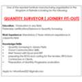QUANTITY SURVEYOR- WITH HARDCORE JOINERY EXPERIENCE