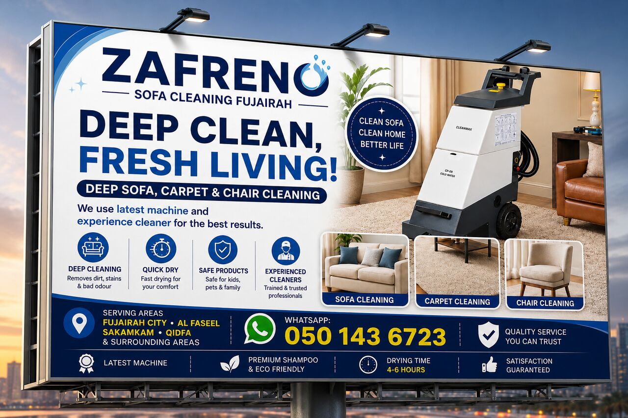 Fujairah, Cleaning, Zafreno Carpet & Sofa Cleaning Fujairah