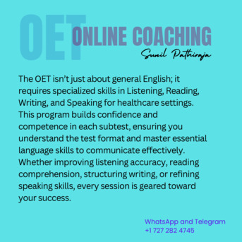 Riyadh, Lessons Offered, Doctors &mdash; Confident OET Medicine Coaching With Flexible Support