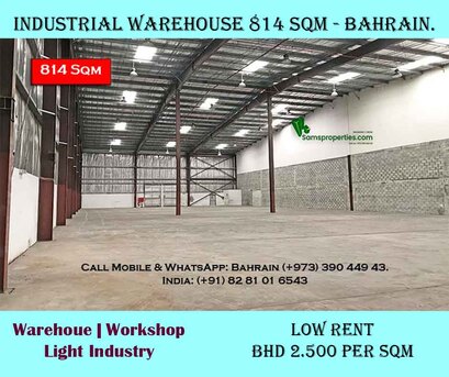 Manama, Warehouses, Bahrain Industrial Warehouse, Workshop, Factory, Land (120 - 2000+ M2) In Low Rent Offer!