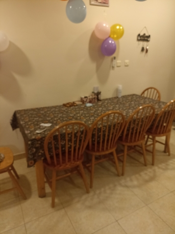 Jubail, Furniture, SAR 275,  6 Chair Dining Table For Sale. Good Condition.