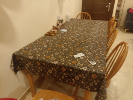 Jubail, Furniture, SAR 275,  6 Chair Dining Table For Sale. Good Condition.