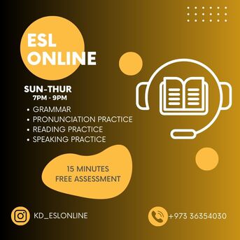 Manama, Lessons Offered, Online English Tutoring Available