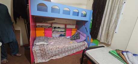 Khobar, Furniture, SAR 650,  Kids Bunker Bed With Storage Drawers Multi Colour In Good Condition