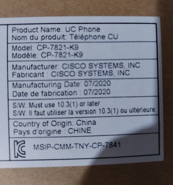 Riyadh, Computers, SAR 500,  CISCO IP PHONES CP-7821 K9 BRAND NEW BOXED