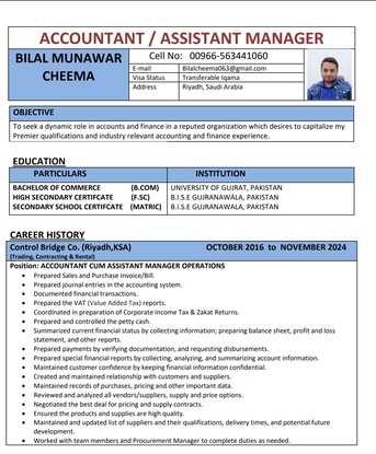 Riyadh, Job Seekers, Accountant -8 Year