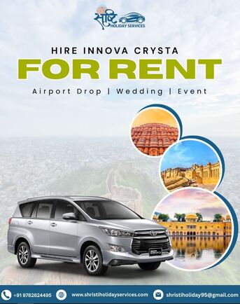 Jaipur, Travel, Innova Crysta On Rent Jaipur | Shristiholidayservices.com