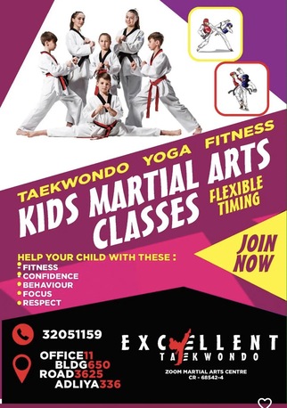 Adliya, Lessons Offered, Martial Arts Classes (Taekwondo )