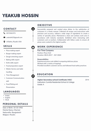 Al Batha, Job Seekers, Looking For Pizza Chef Job In Riyadh