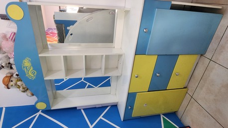 Al Murabba, Furniture, SAR 600100150300,  Kids Cupboard With Dressing Table, Table Tennis Kit,two Door Cupboard, Portable Speaker