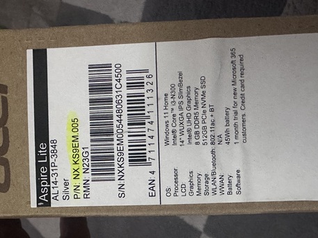 Riyadh, Computers, SAR 1,  Acer Laptop (unused In Sealed Box)