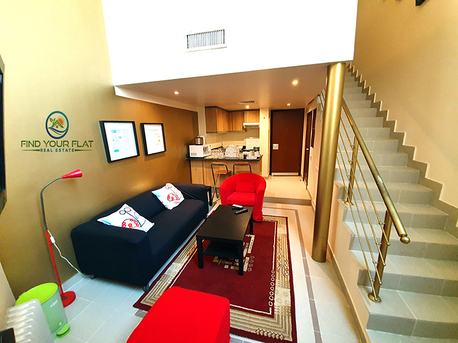 Salmiya, Apartments/Houses, KWD 360/month,  Studio,  40 Sq. Meter,  For Rent In Salmiya One Bedrooms Duplex Furnished