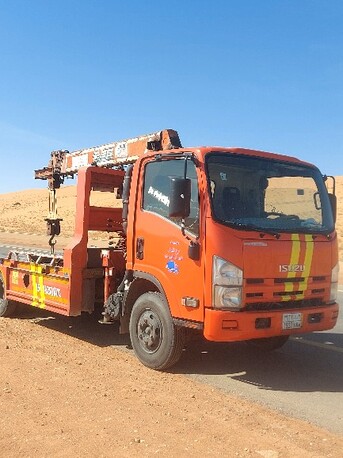 Riyadh, Automotive, سطحه ونش كرين للايجار Flatbed Crane For Rent Towing Service