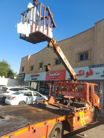 Riyadh, Automotive, سطحه ونش كرين للايجار Flatbed Crane For Rent Towing Service