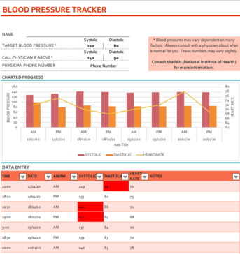 Muscat, Software, USD 10,  Blood Pressure Tracker Software (Excel File)