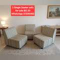 BHD 20,  ✅️ 3 Single Seater Sofa For Sale In Good Condition With Delivery