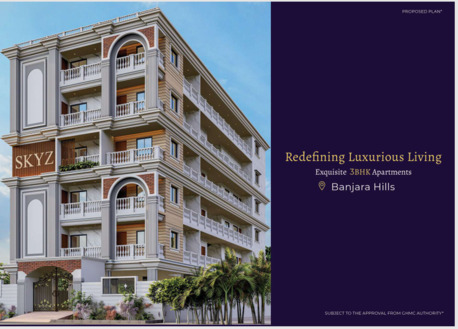 Dubai, Real Estate For Sale, AED 23900000,  3 BR,  2290 Sq. Feet,  3 BHK Luxury Flat For Sale @ Banjara Hills Rd No. 12 Hyderabad.