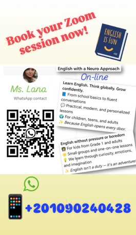 Cairo, Lessons Offered, English Sessions Via Zoom