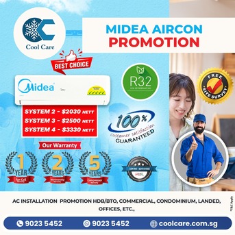 Singapore, Air Conditioning, Midea Aircon Promotion