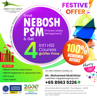 Singapore, Lessons Offered, NEBOSH PSM Course In Singapore