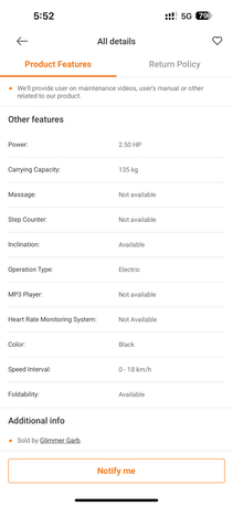 Azizia, Sporting Goods, SAR 350,  Threadmill Brand New With Box