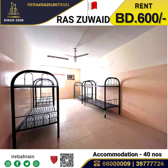 Asker, Staff Accomodation, BHD 600,  Labour Accommodation ( 40 Peoples ) For Rent In Ras Zuwaid