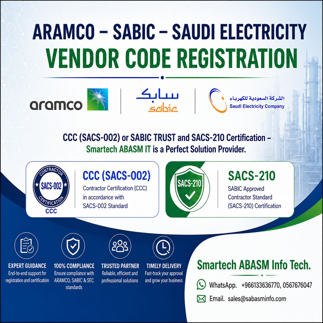 Jubail, Jobs, Aramco CCC , SACS-210 Certification