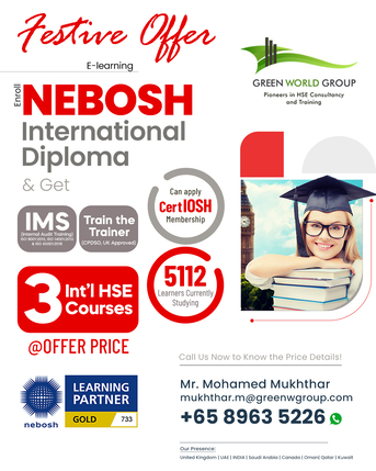 Singapore, Lessons Offered, NEBOSH IDIP Course In Singapore