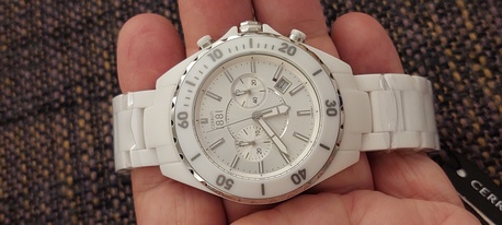 Riyadh, Watches, SAR 1700,  Cerruti Ceramic Chronograph Watch NEW Big Dial 42mm For Men Original Swiss Made