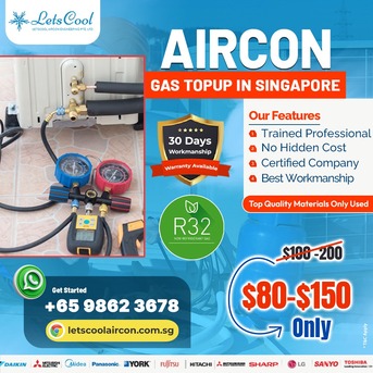 Singapore, Air Conditioners, SGD 80,  Aircon Gas Topup