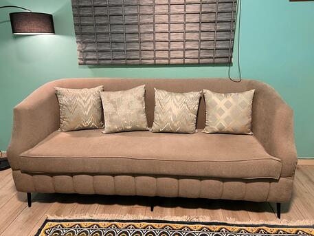 Al Safa, Furniture, SAR 3000,  9 Seater - Tuxedo Silhouette Sofa (1*3 * 3*2) 6 Months Only, Excellent Condition