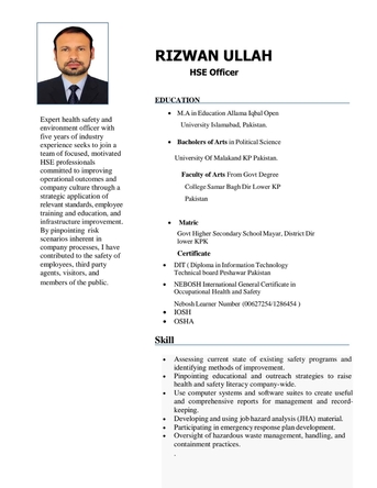 Al-Madinah, Job Seekers, Safety Officer