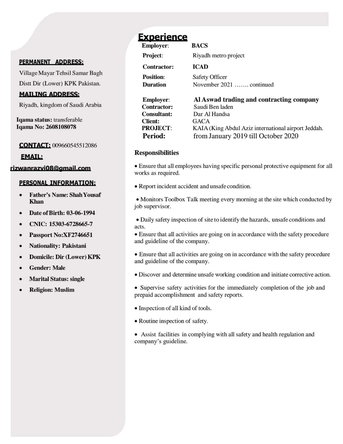 Al-Madinah, Job Seekers, Safety Officer