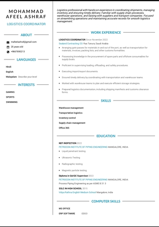 Dammam, Job Seekers, Marine Logistics, Material, Warehouse Coordinator/  3 Years Saudi Experienced