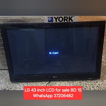 Manama, Appliances, BHD 15,  ✅️ LG 43 Inch LCD TV For Sale In Good Condition With Delivery